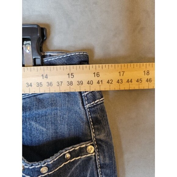 Earl Jeans Juniors Sz 11 Womens 4/6 Straight Leg Ankle Cuff Bling Pockets, CUTE! - Picture 11 of 13